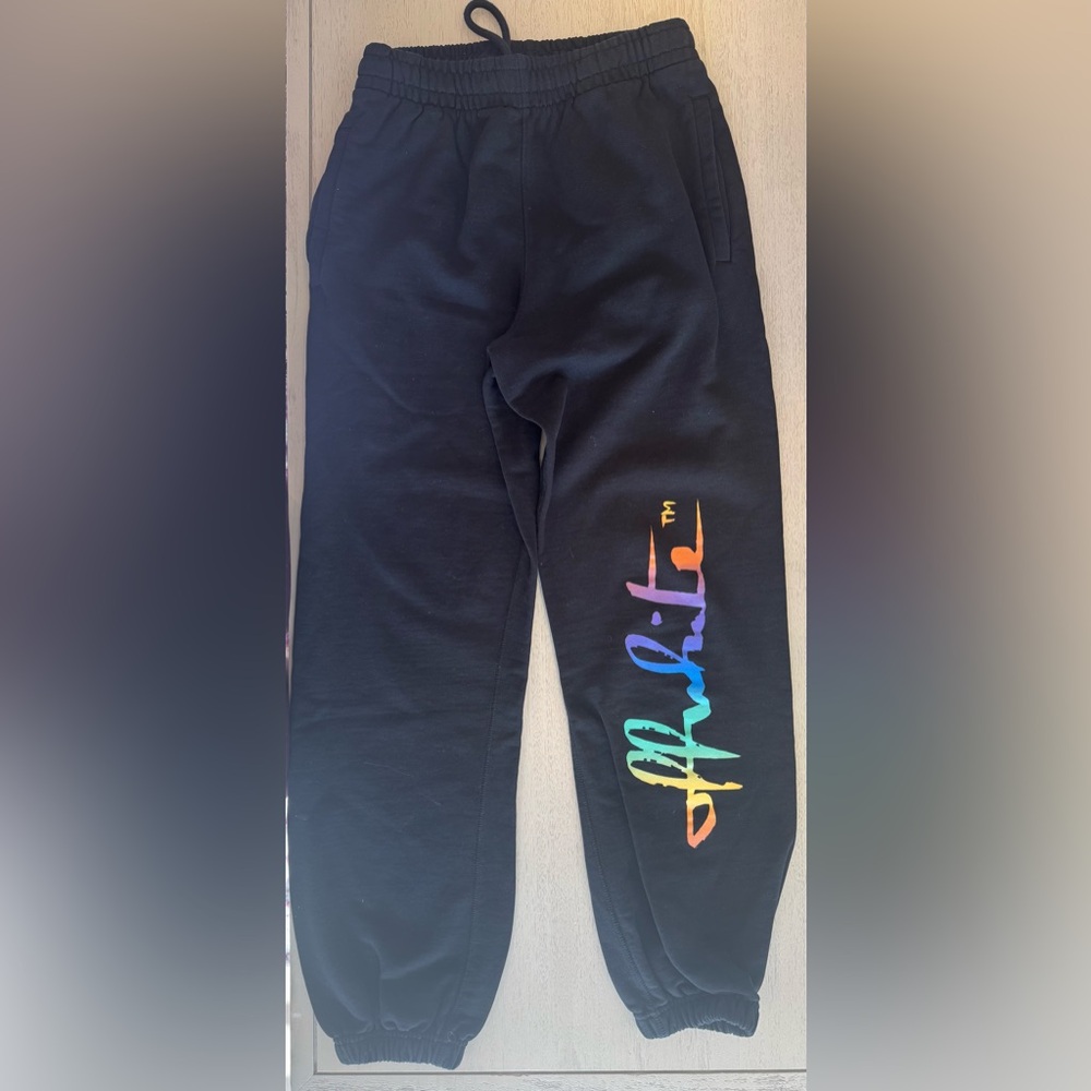 Off White Rainbow Logo Sweatpants sz XS in perfect condition!